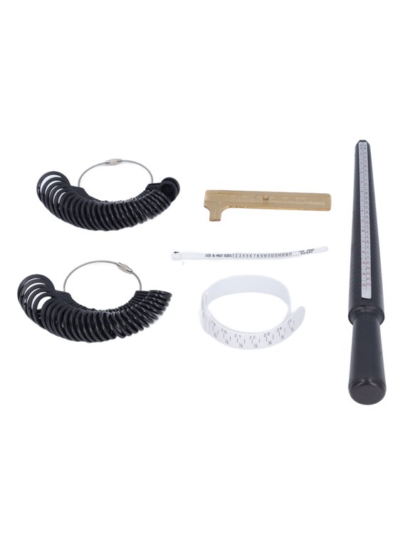 Ring Measurement Kit Reusable Mandrel Brass Caliper Finger Sizer Gauge Jewelry Bracelet Sizing Tools