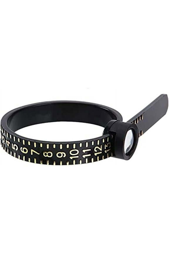 Ring Measurement Tool - Ring Sizer With Magnified Window | Reusable Finger Size Gauge Measure Tool Jewelry Sizing Tools 1-17 US Rings Size