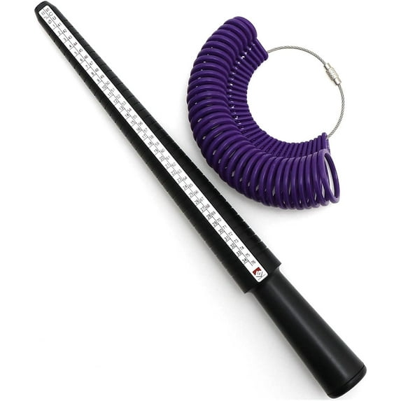Ring Measurer 1pc Ring Size Mandrel Plastic Stick Finger Gauge Ring Sizer Measuring Jewelry Tool Equipment Durable (Color : Gold)