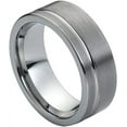 thumbnail image 1 of Ring for Men and Ladies ipauly inc Ring Pipe-cut Brushed Finish with Polished Shiny Off-Center Groove – 8mm> Wedding Band Ring Ideal Rings for Couples, 1 of 5