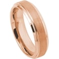 thumbnail image 1 of Ring for Men and Ladies ipauly inc Ring Rose Gold IP Plated Flat Brushed Center with High Polished Stepped Edge – 6mm Wedding Band Ring Ideal Rings for Couples, 1 of 5