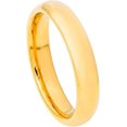 thumbnail image 1 of Ring for Men and Women Gifts With Thought Ring Yellow Gold IP Plated High Polished Domed Classic Style – 4mm Wedding Band Ring Ideal Rings for Couples, 1 of 5