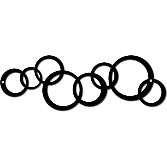 Ring Metal Wall Art Wall Hanging Ornament Iron Simple Design Round Wall Display Minimalist Metal Wall Art