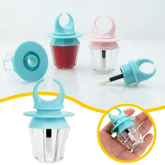 Ring Milk Lip Gloss Empty Tube Clear Lipstick Container Travel Bottle Refillable Lip Glaze Applicator