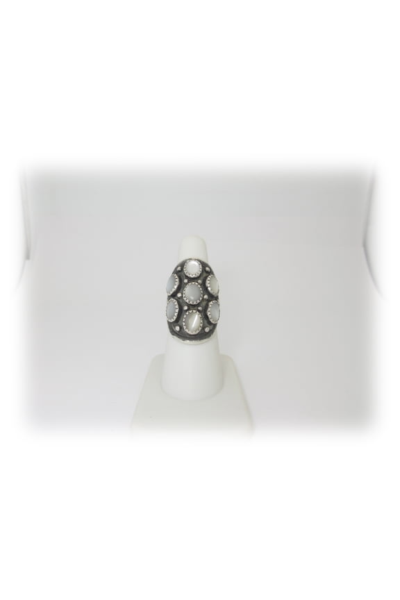 Ring Native Nakai Shell Leaf Solid Sterling Silver Size 7