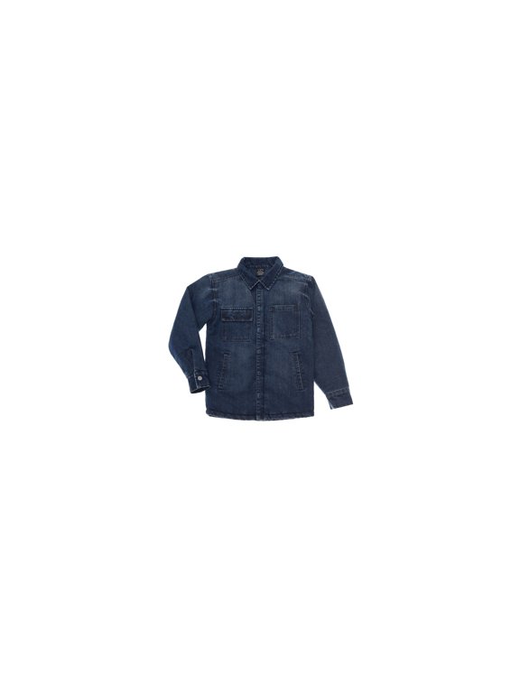 Big Boys Frost Denim Shirt Jacket With Contrast Lining De Dutch M