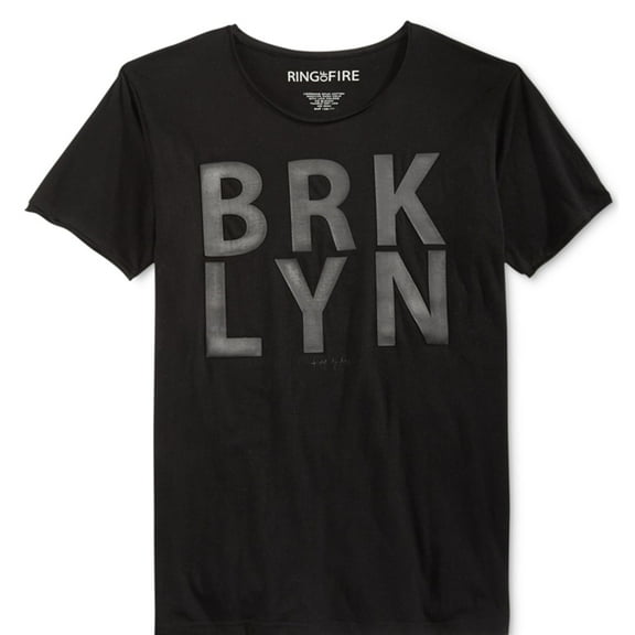 Ring Of Fire Mens Brklyn Graphic T-Shirt, Black, Small