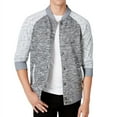 thumbnail image 1 of Ring Of Fire Mens Heathered Bomber Jacket, Grey, XX-Large, 1 of 2