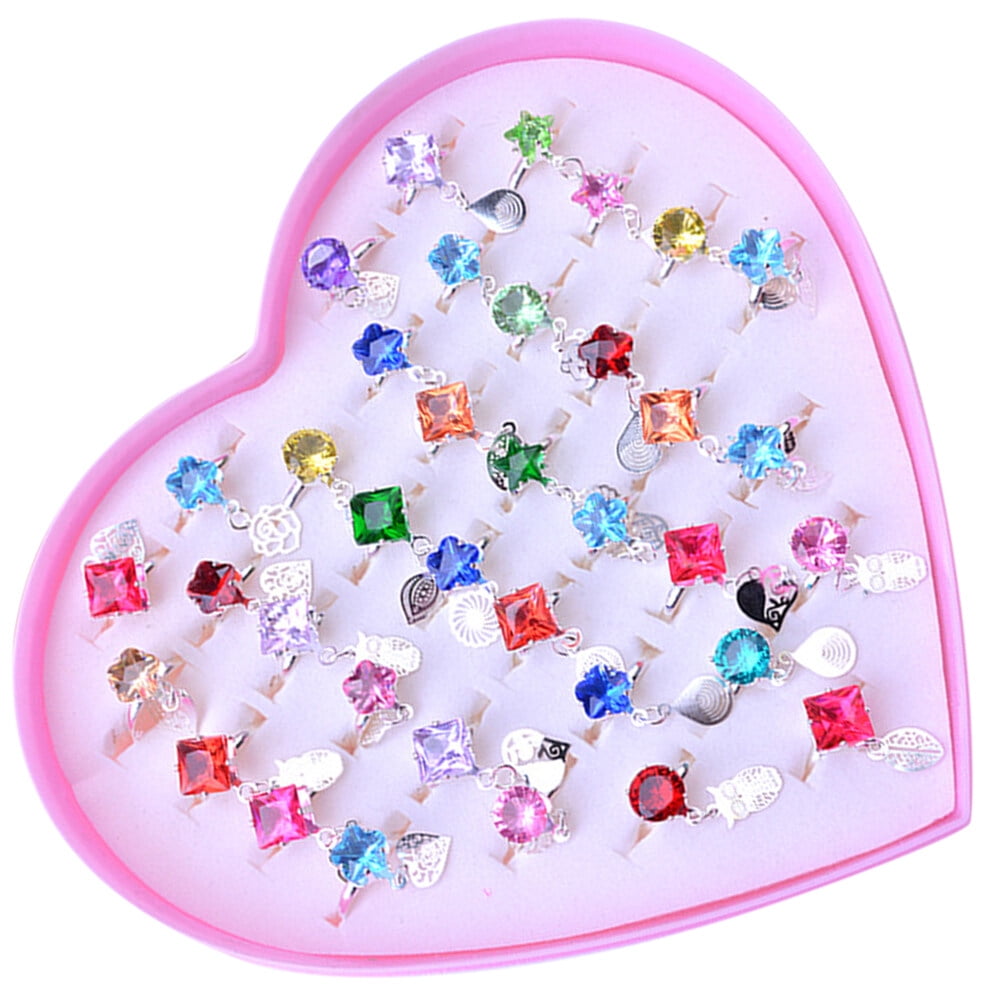 Ring Plastic Rings for Bridal Shower Game Kids Rhinestone Girls Cat