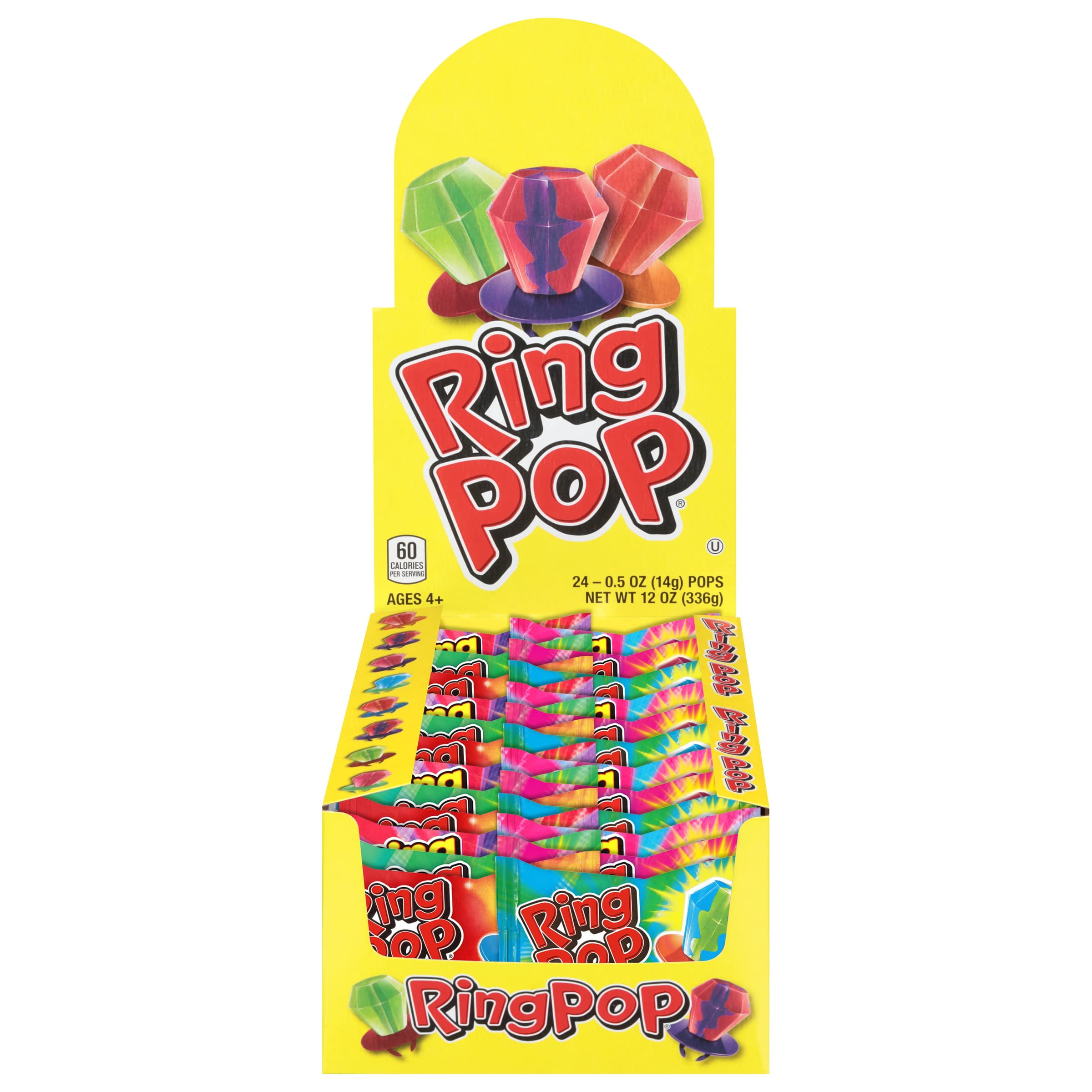 Ring Pop Individually Wrapped Bulk Lollipop Variety Party Pack â€“ 24 ...