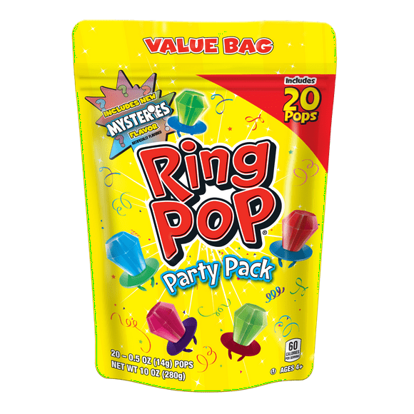 Ring Pop, Kosher, Assorted Flavors Lollipops, 10 oz, 20 Count Bag