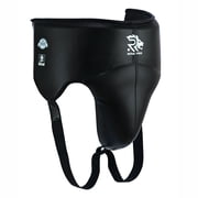 Ring Pro Sports Leather Groin Guard with Protective Cup   Protector for Boxing, MMA, Muay Thai & Kickboxing Training   Black XL