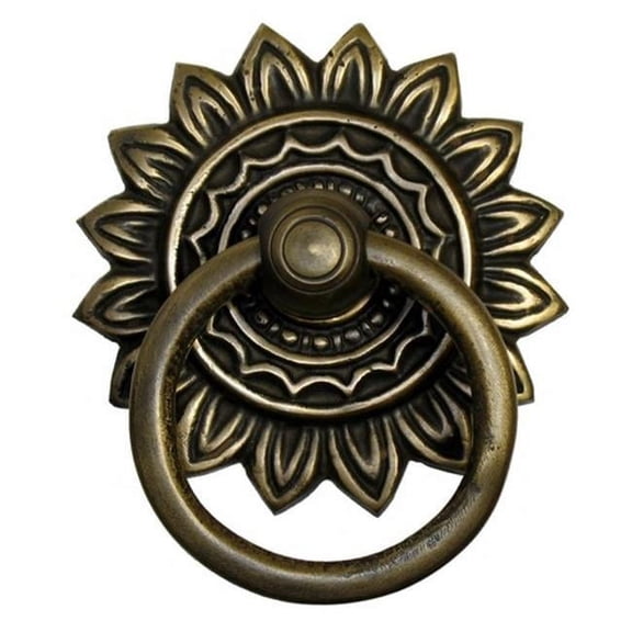 Ring Pull with Sunburst Backplate