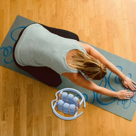 Ring Roller Massage Leg Clamp 360° Rotation Deep Tissue Relaxation Portable Muscle Massager for Yoga Exercise and Fascia