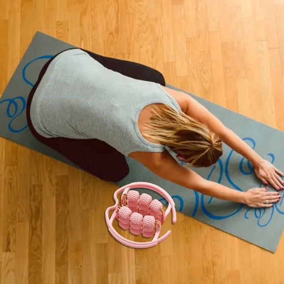 Ring Roller Massage Leg Clamp with 360 Rotation for Deep Muscle Relaxation Portable Fascia Release Tool Ideal for Yoga Exercise and Soothing Recovery