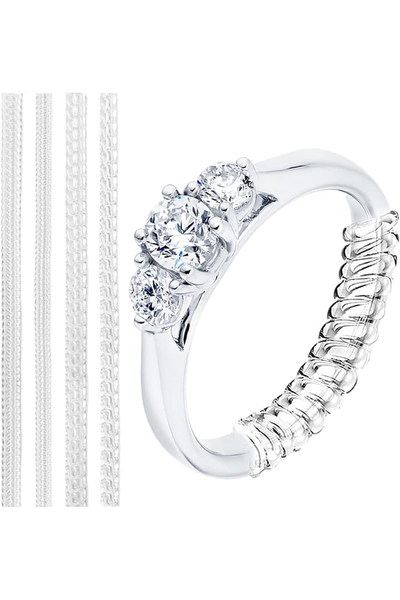 Ring Rubber Size Adjuster for Loose Rings Invisible Ring Guard for Women 4 Size Clear Plastic Wide Thin Band Resizing Ring Resize Make Ring Smaller Without Resizing for Men