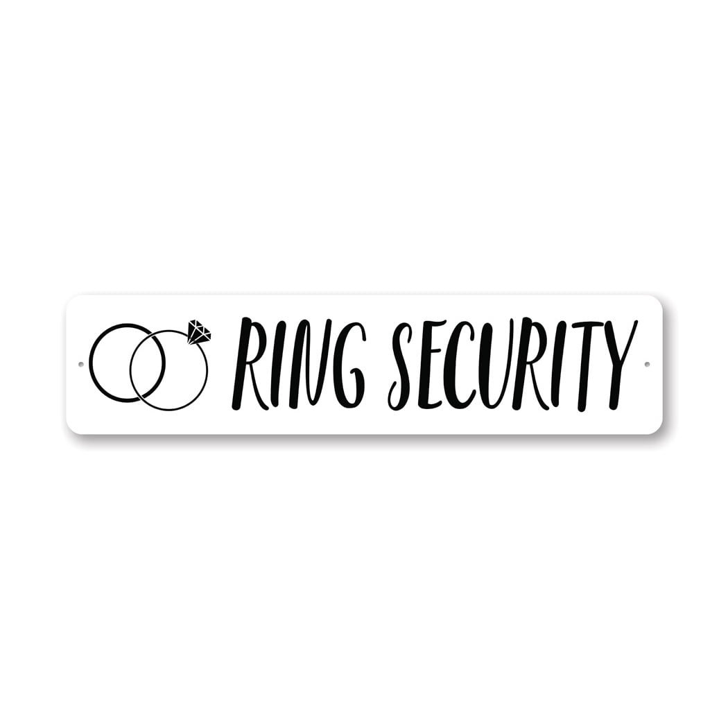 Ring Security Aluminum Metal Decor Sign - 4x18 inches - Walmart.com