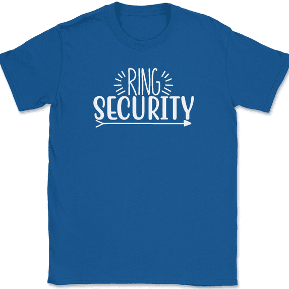 Ring Security T-Shirt Wedding Party Bride Groom Event Group Gift Tee - Royal Blue, S