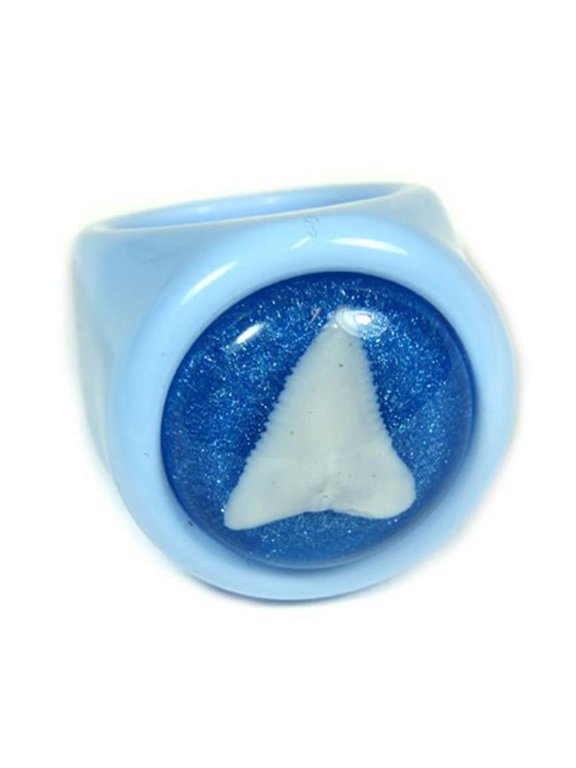 Ring Shark Tooth Blue with Blue Background Size 6
