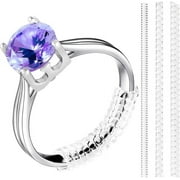 DIANBAI Ring Size Adjuster - 5pcs Clear Ring Sizer Adjuster for Loose Rings, Spiral Silicone Tightener Set, Invisible Ring Guards