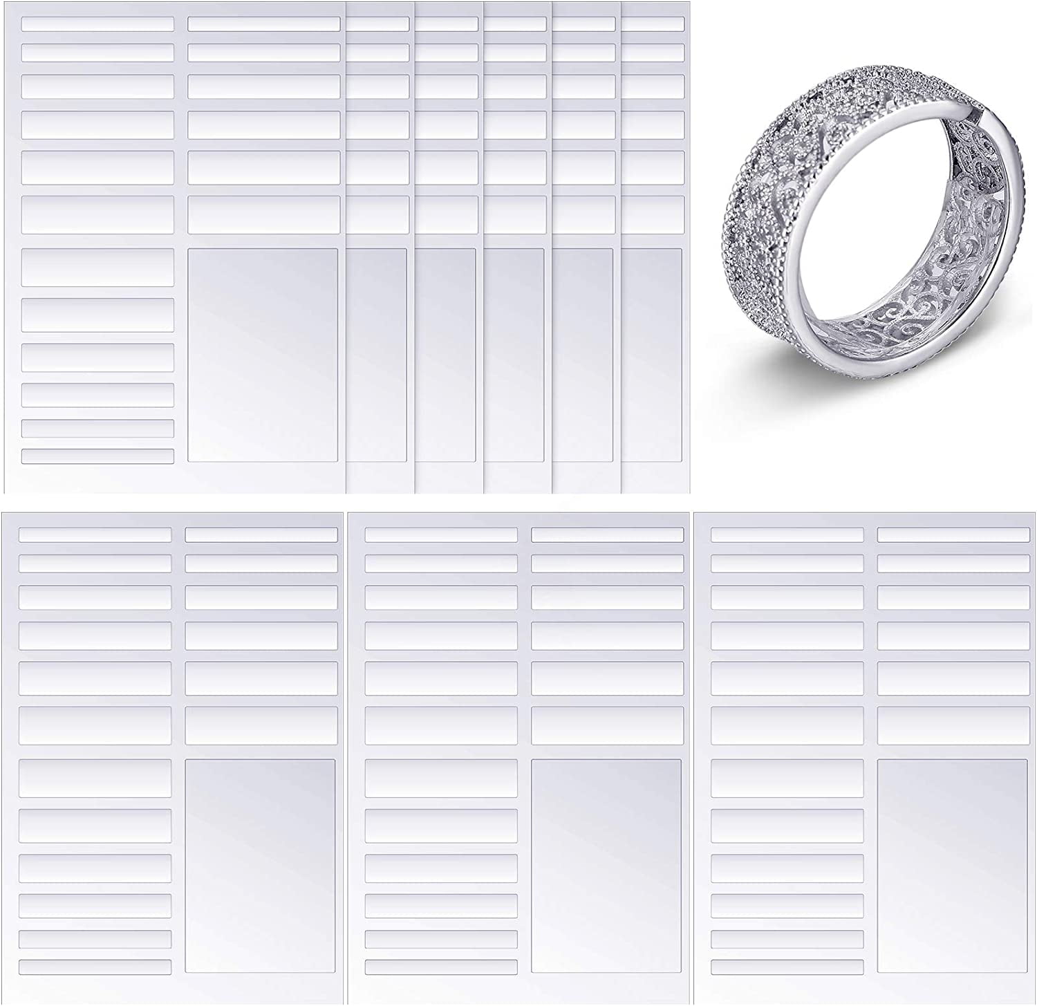 TOSEERY Ring Size Adjuster for Loose Ring Clear Invisible Ring Size Reducer Jewelry Guard Sizer Loose Ring Tightener Fit Any Rings for Preventing Ring from Loosening and Slipping Off