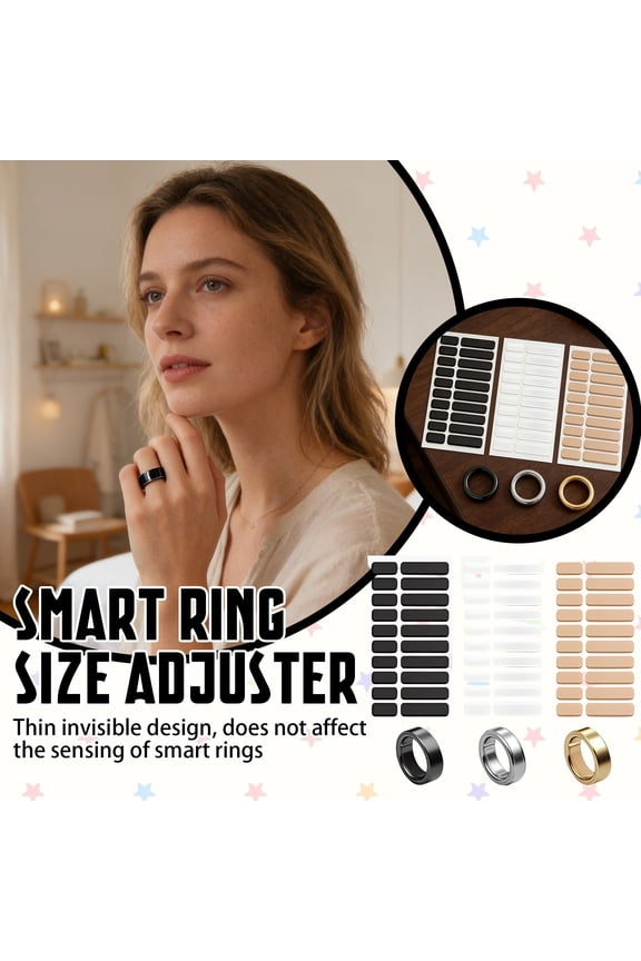 Ring Size Adjuster Pads 60 Pack Cuttable Self Adhesive Spacer Inserts for Loose Rings Comfort Fit Men Women