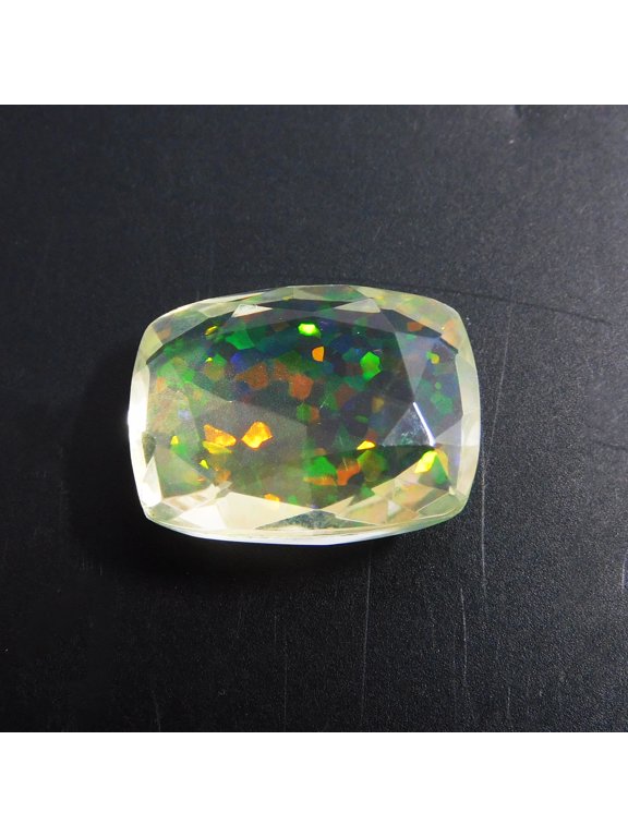 Ring Size Cushion Cut 13.55 Ct Lab-Created Fire Opal Loose Gemstone CERTIFIED