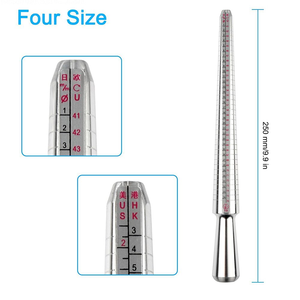 Ring Size Mandrel, US Sizes 1-15, EU, mm, and Pakistan Ubuy