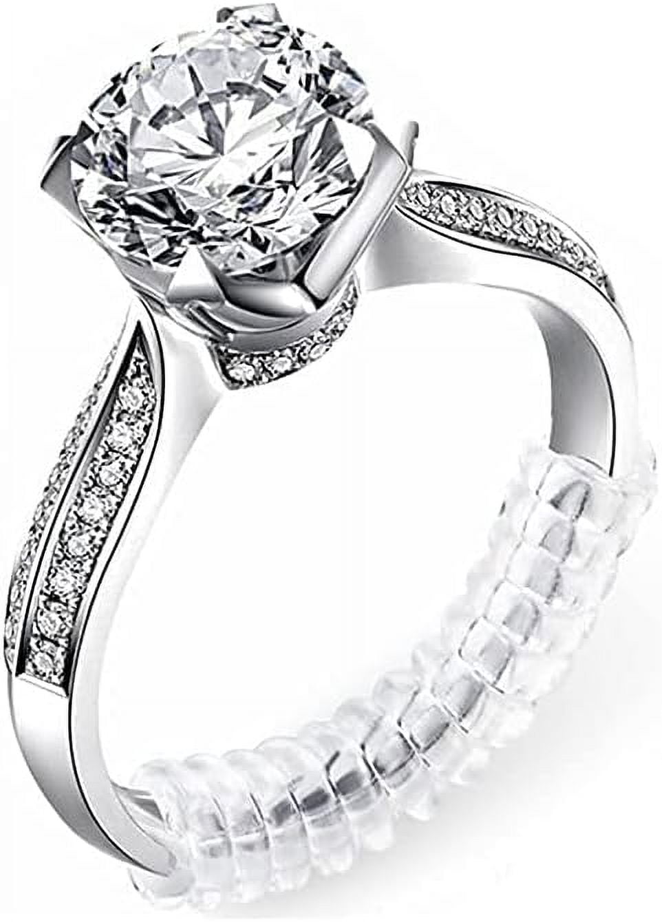 VERACT Ring Sizer Adjuster for Loose Rings-8 Pack,8 Assorted Sizes Fits Any Rings, Upgraded Extended Invisible Jewelry Ring Size Reducer Spacer Ring Guard Fits Mans Ring