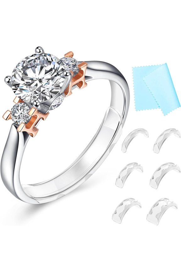 Ring Sizer Adjuster for Loose Rings Guards, Spacers & Tighteners, Fits Bands Up to 6mm, Reduces Size by 0.5-1.5, Invisible Design for Women & Men