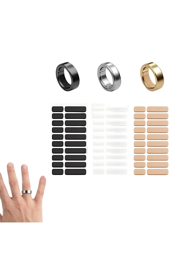Ring Sizer Adjuster for Loose Rings Multiple Size for Men and Women Loose Ring(Black+White+Skin,60 pieces totally)