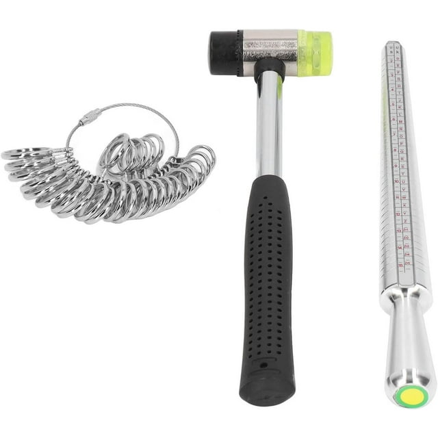 Ring Sizer Kit Ring Sizer Measuring Tool Mandrel Gauge Jewelry Hammer