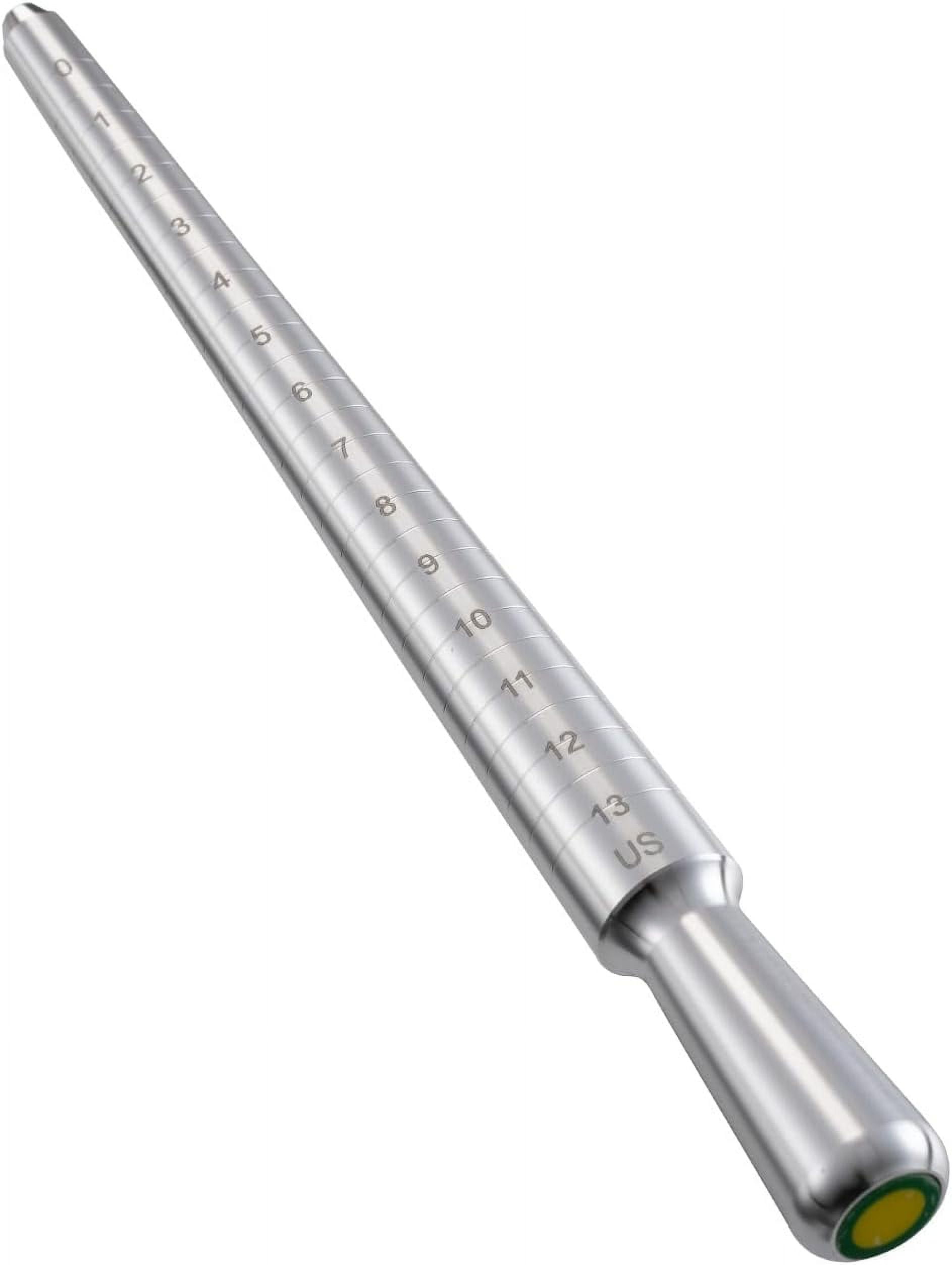 MENKEY Ring Sizer Madrel, Solid Aluminum Mandrel for Ring Measurer and Repair Distorted Ring, Hammerable Round Mandrel