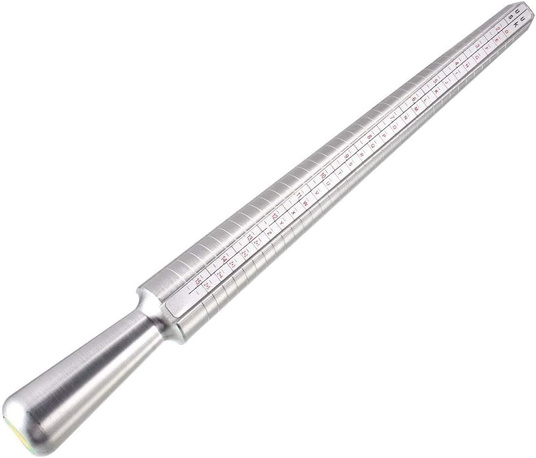 Measuring Stick Ruler Ring Sizer Mandrel Finger Measuring Stick Ruler Gauge 2 Scales (US, UK ...
