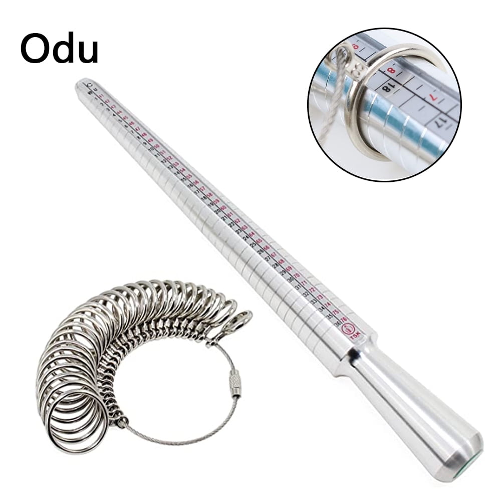 Ring Sizer Measurement Finger Ring Gauge Measurer/Mandrel Silver Finger Sizer Ruler Finger