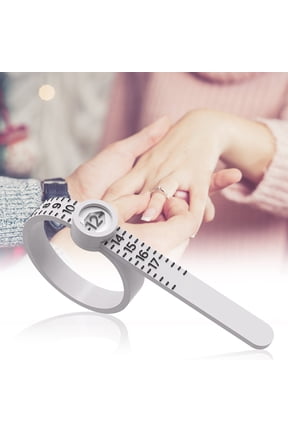Ring Sizer Measurement Tool Reusable Finger Size Measurement Tape with Glass Jewelry Size Measurement Tool 1-17 US Ring Size
