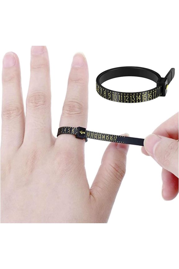 Ring Sizer Measuring Set Finger Size Gauge Measure Tool Sizing Tools 1-17 Rings Size