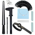 thumbnail image 1 of Ring Sizer Measuring Tool, 22 Pcs Ring Size Adjuster Includes Ring Mandrel, Ring Sizer Guage, Spiral Silicone Tightener Set with Polishing Cloth, Invisible Ring Size Adjuster for Loose Rings, 1 of 8