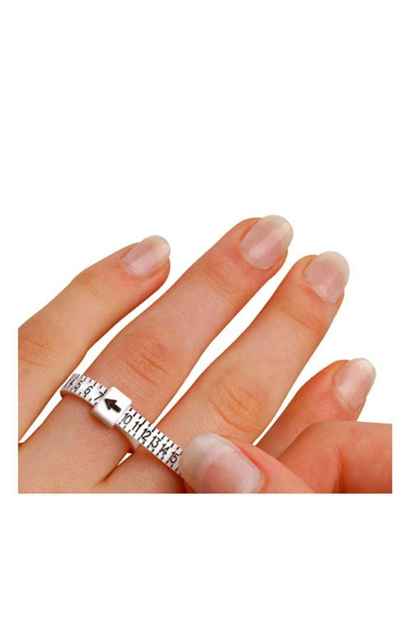 Ring Sizer Measuring Tool Finger Size Gauge Mandrel for Accurate Jewelry Sizing Durable Smooth Surface Easy Read Scale for Home Jewelry Use,ring sizer,White,1PC