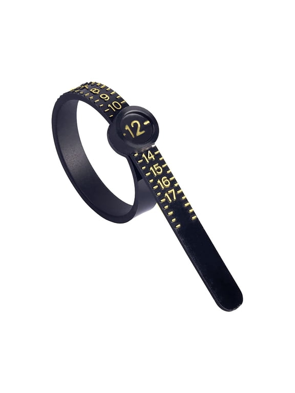 Ring Sizer Measuring Tool, Finger Size Gauge with Magnifier Scale 1-17 for Accurate Jewelry Sizing Results