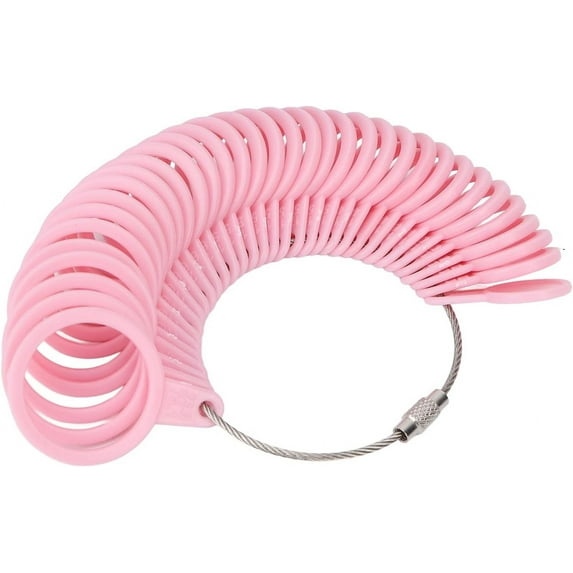 Ring Sizer Measuring Tool Finger Ring Size Measuring Tool Pink Professional Gauge High Accuracy for Jewelry Makers Workers Shops Ring Measurement Tool,Ring Sizers