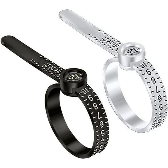 Ring Sizer Measuring Tool | Ring Measurement Tool for Perfect Finger Size Rings | Ring Sizers Measuring Tape Ring Jewelry Making kit Finger Sizing Gauge | 1-17 USA Rings Size - Set of 2