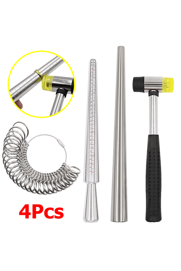 Ring Sizer Measuring Tool Metal Ring Mandrel Ring Measurer and Ring Sizer Women Men Ring Sizing Kit Finger Ring Size Measure Jewelry Measurement