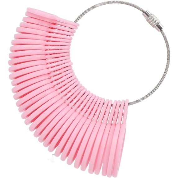 Ring Sizer Measuring Tool, Pink Professional Jewelry Size Measuring Tool High Precision Finger Size Measuring Tool Set for Women, Men