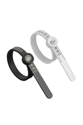 Ring Sizer Measuring Tool Reusable Finger Size Gauge Jewelry Sizing Tool 1-17 USA Rings Size 2Pcs