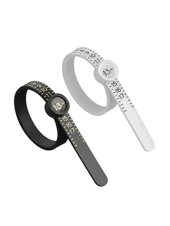 Ring Sizer Measuring Tool Reusable Finger Size Gauge Jewelry Sizing Tool 1-17 USA Rings Size 2Pcs