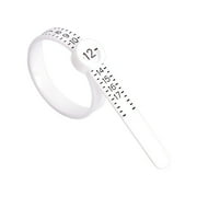 Ring Sizer Measuring Tool Reusable Finger Size Gauge Measure Set Jewelry Sizing Tools-White
