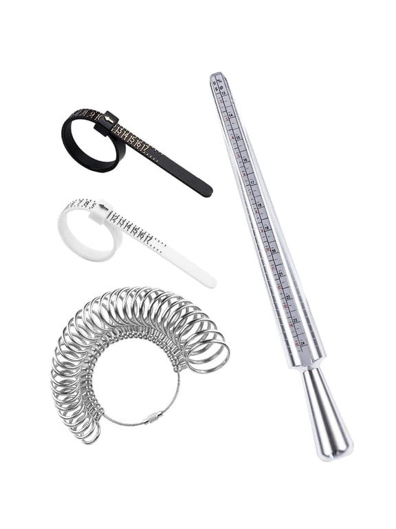 Ring Sizer Measuring Tool Set Ring Gauges with Finger Sizer Mandrel Ring Sizer Tools for Jewelry Sizing Measuring