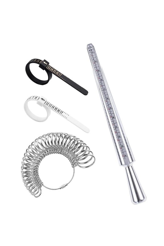 Ring Sizer Measuring Tool Set Ring Gauges with Finger Sizer Mandrel Ring Sizer Tools for Jewelry Sizing Measuring