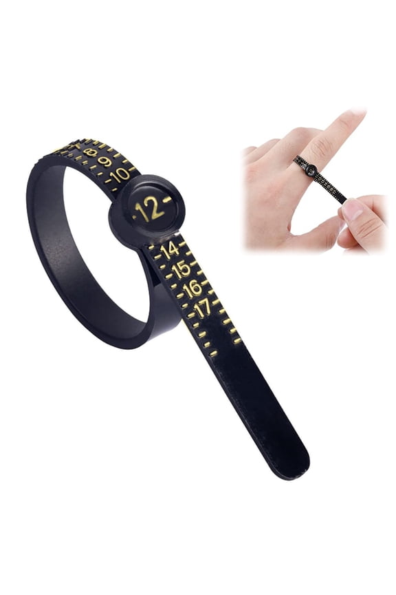 Ring Sizer Measuring Tool with Magnifier for Ring Measurer Size Clear Flexible Ruler for Men&Women